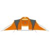 Camping Tent 9 Persons Fabric Gray and Orange